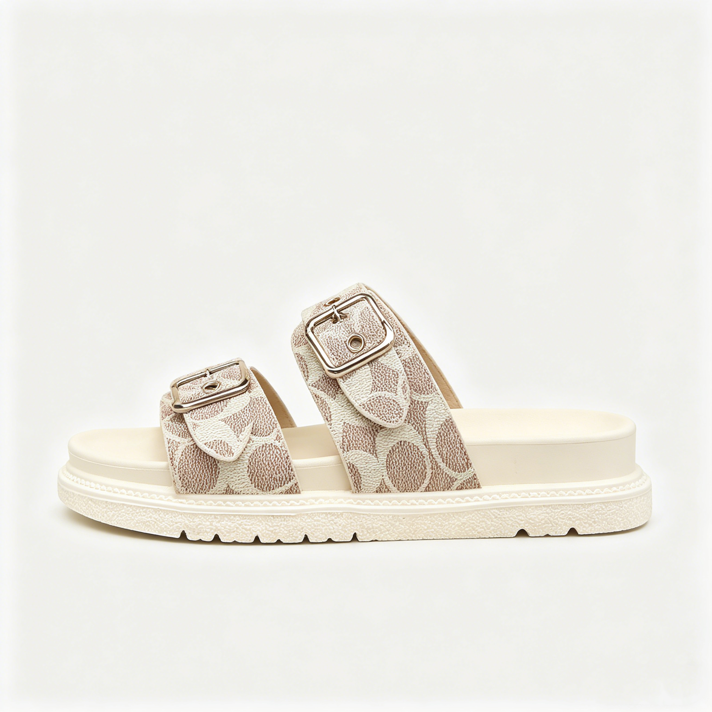 💝Summer Sale⭐❤Women's Summer One-Strap Double Buckle Thick-Soled Lightweight Outdoor Casual Slide Slippers