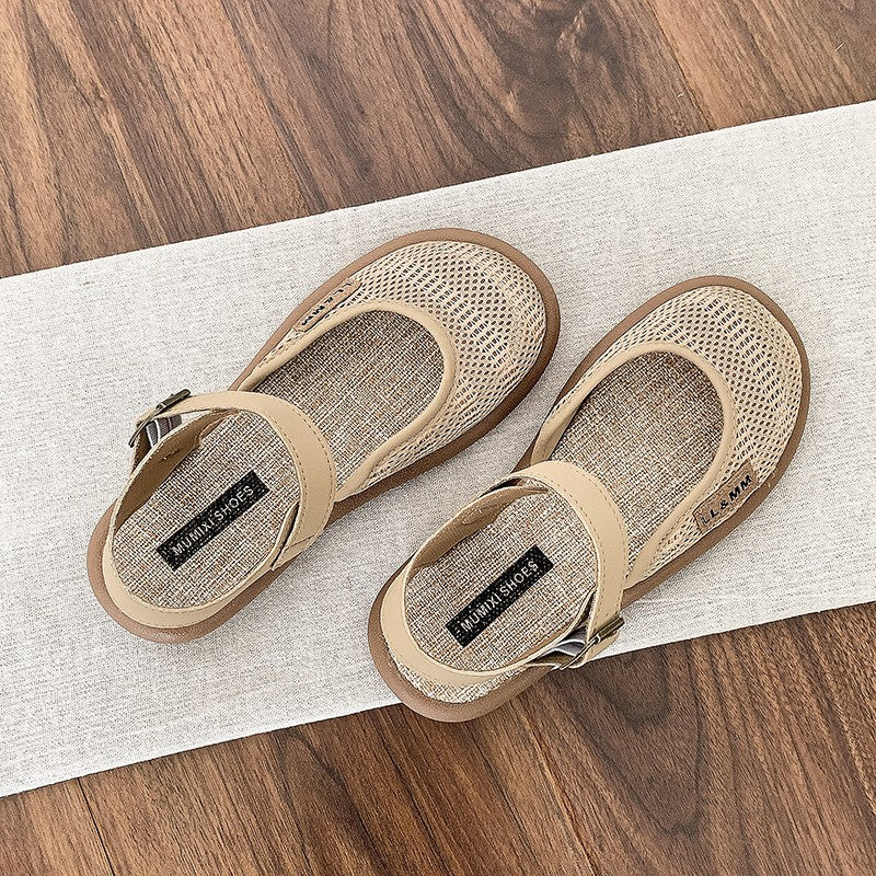 Casual Linen Insole Non Slip Flat Sandals 3 Colors Daily Walking Footwear