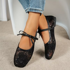 Hidden Wedge Lace Ballet Flats for Women
