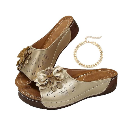 Comfortable Non-Slip Solid Color Open-Toe Wedge Sandals For Women, All Day Walking, Breathable & Lightweight