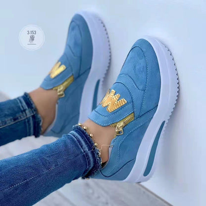 🔥49% OFF🔥Women’s Comfort Zip Slip-On Sneakers – Lightweight, Breathable & Easy Walk Design