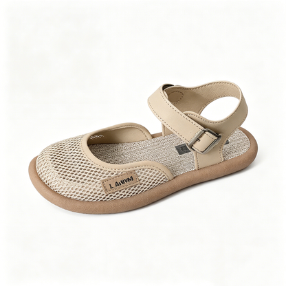 Casual Linen Insole Non Slip Flat Sandals 3 Colors Daily Walking Footwear
