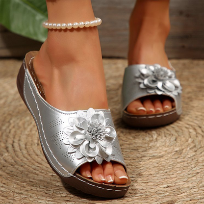 Comfortable Non-Slip Solid Color Open-Toe Wedge Sandals For Women, All Day Walking, Breathable & Lightweight