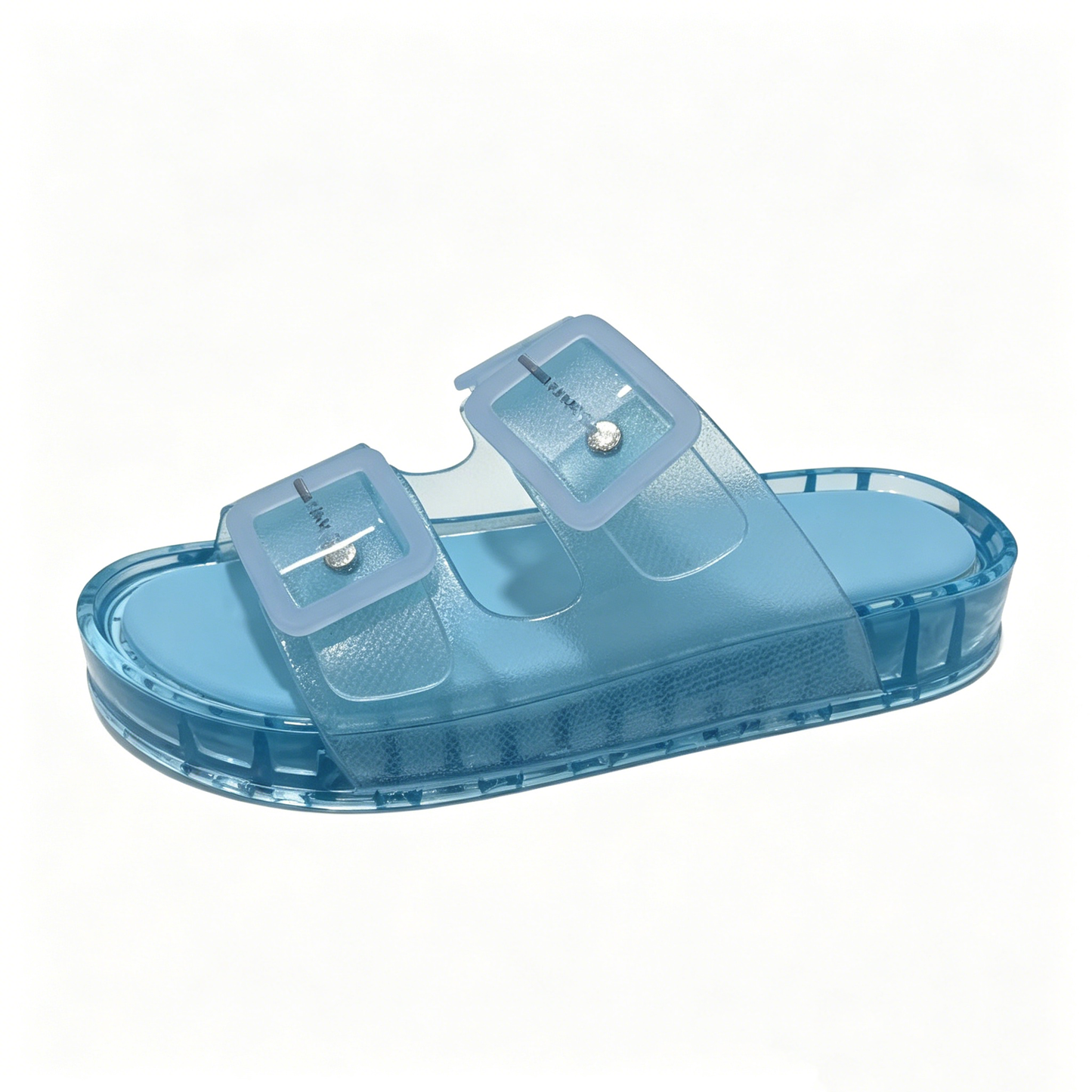 Summer Essential Jelly Slides | Trendy Transparent Buckle Sandals for Women