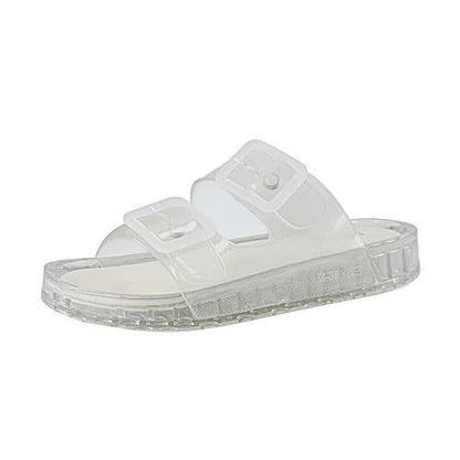 Summer Essential Jelly Slides | Trendy Transparent Buckle Sandals for Women