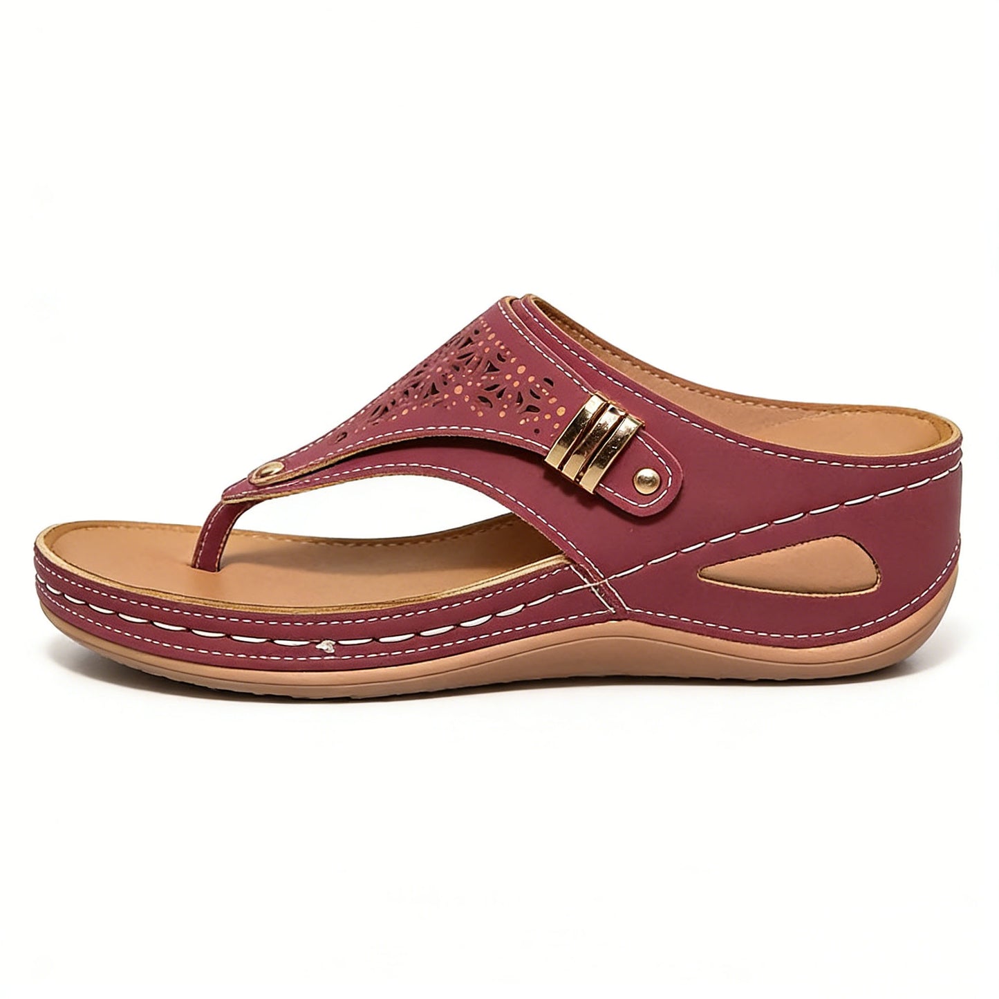 Flip Flops for Women Wedge Sandals with Arch Support Wedge Heel Vintage Wide Width Sandals