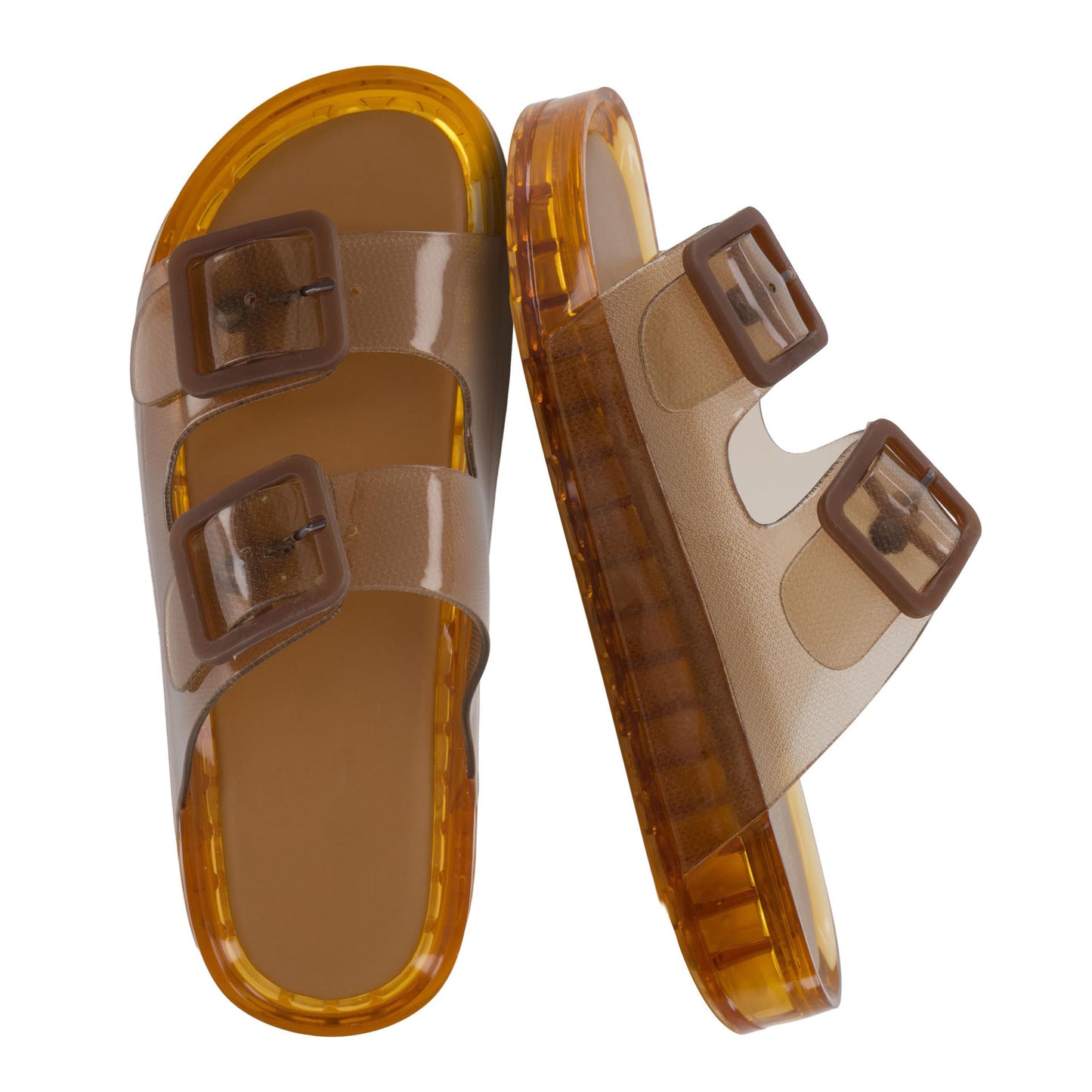 Summer Essential Jelly Slides | Trendy Transparent Buckle Sandals for Women