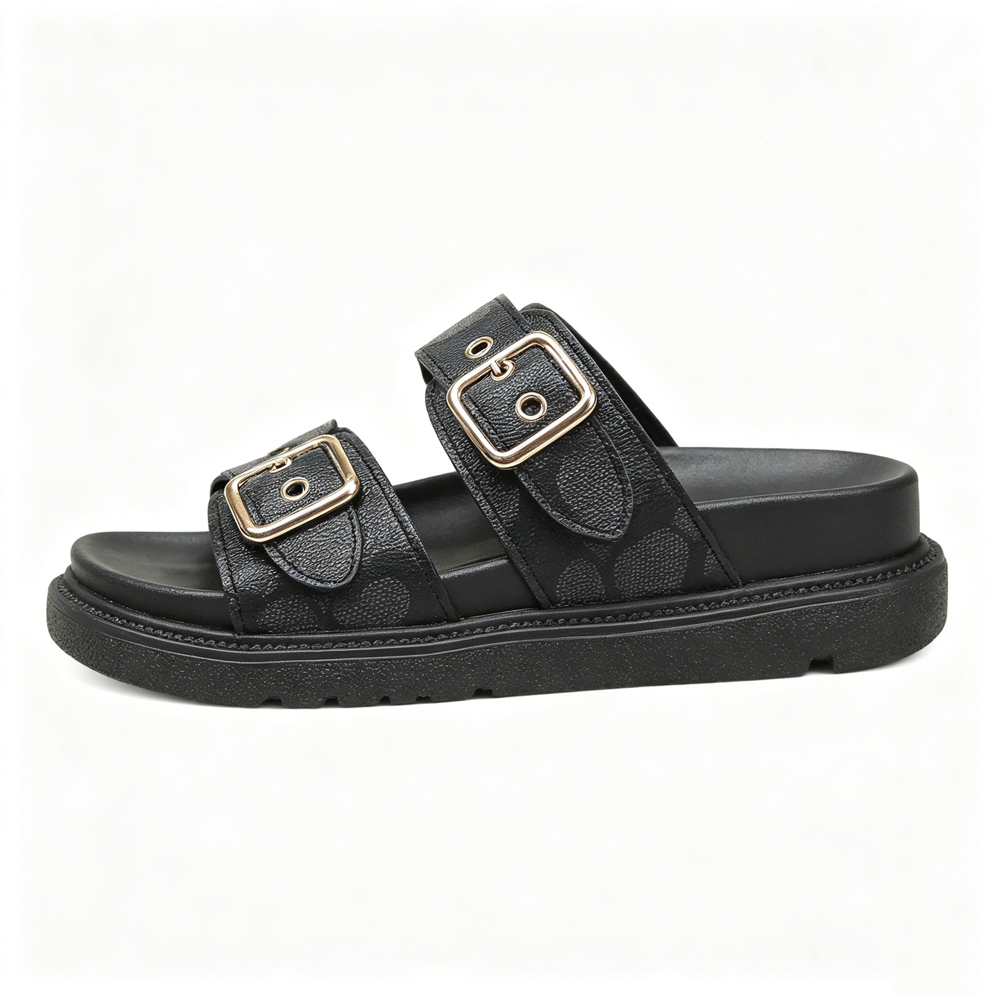 💝Summer Sale⭐❤Women's Summer One-Strap Double Buckle Thick-Soled Lightweight Outdoor Casual Slide Slippers
