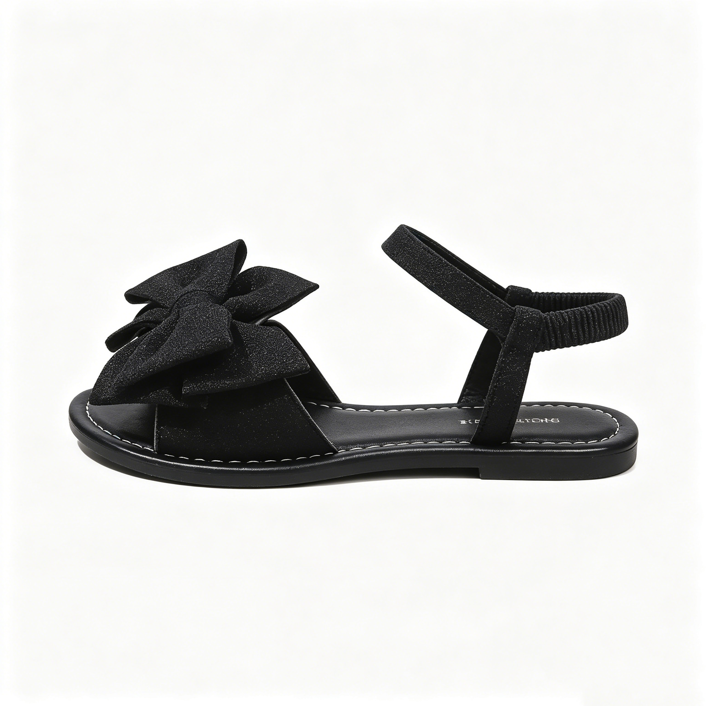 Cute Fabric Bow Elastic Back Strap Sandals for Beach & Casual Summer Outfit