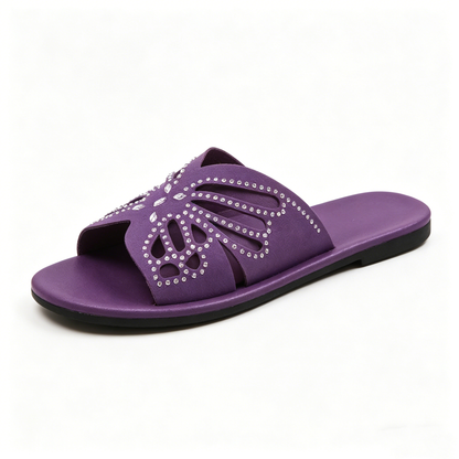 Women's Hollow-Out Rhinestone Slide Sandals, New Summer 2026