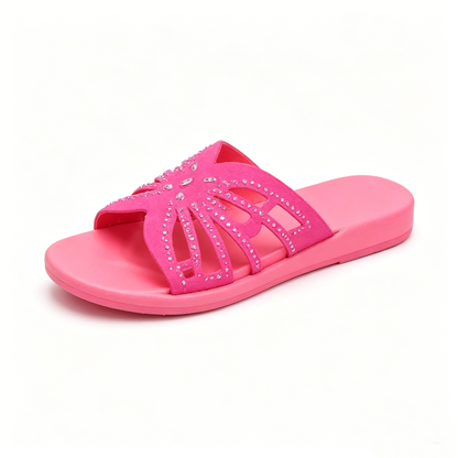 Women's Hollow-Out Rhinestone Slide Sandals, New Summer 2026