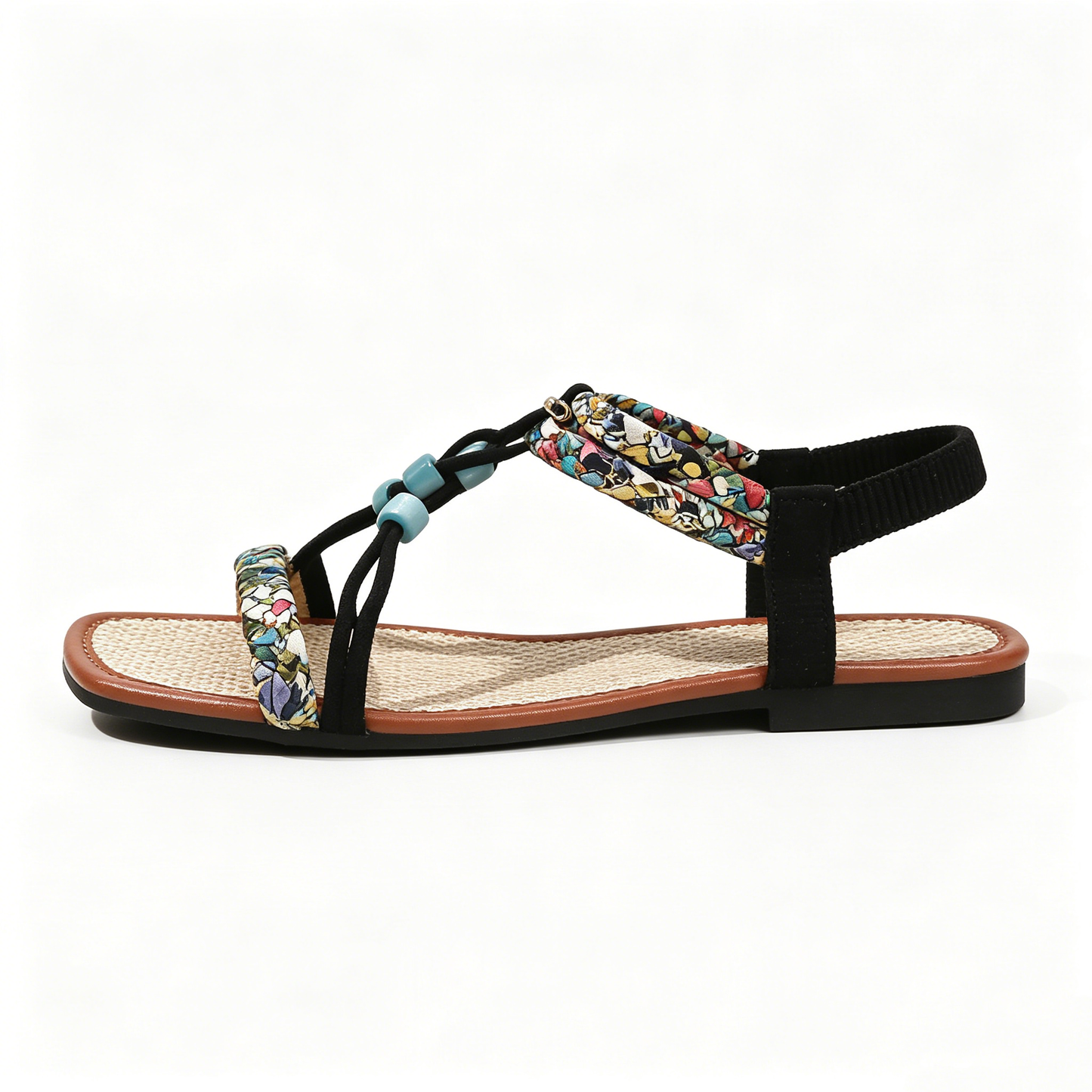 Bohemian Bead Decor Flat Sandals for Women Daily Outdoor & Beach Wear
