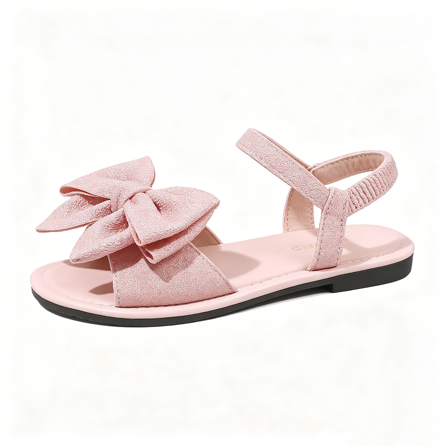 Cute Fabric Bow Elastic Back Strap Sandals for Beach & Casual Summer Outfit