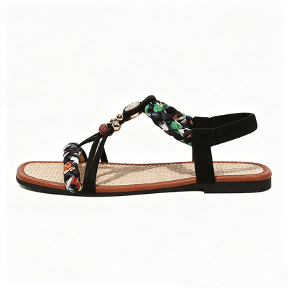 Bohemian Bead Decor Flat Sandals for Women Daily Outdoor & Beach Wear