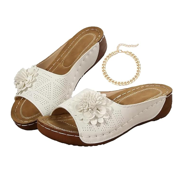 Comfortable Non-Slip Solid Color Open-Toe Wedge Sandals For Women, All Day Walking, Breathable & Lightweight