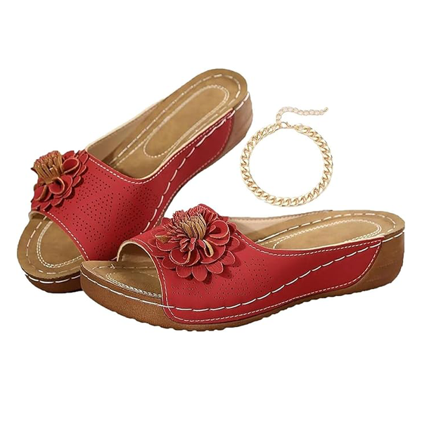 Comfortable Non-Slip Solid Color Open-Toe Wedge Sandals For Women, All Day Walking, Breathable & Lightweight
