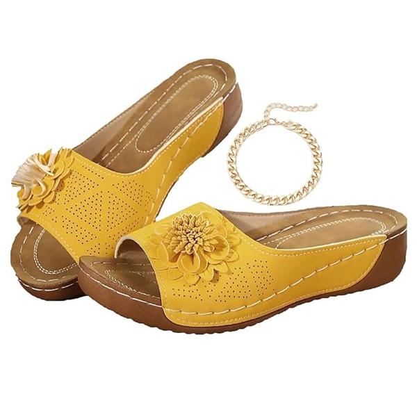 Comfortable Non-Slip Solid Color Open-Toe Wedge Sandals For Women, All Day Walking, Breathable & Lightweight