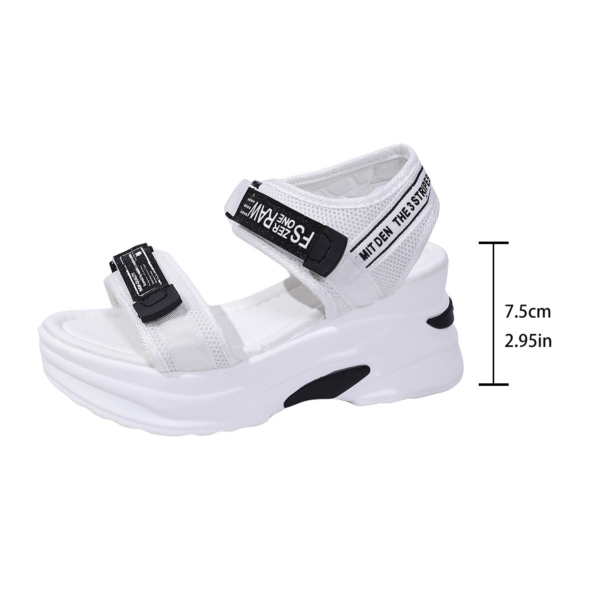 💝Summer Sale⭐❤2026 Summer Women's One Strap Hook & Loop Wedge Platform Sandals Fashion Versatile Beach Casual Shoes