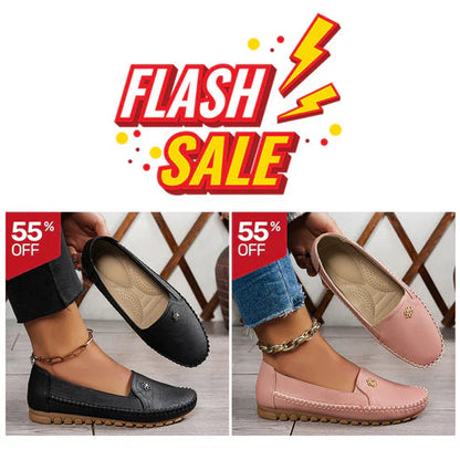 Stylish Orthopedic Leather Shoes - All-Day Comfort for Women