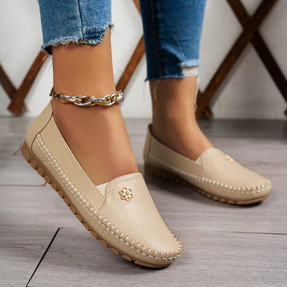 Stylish Orthopedic Leather Shoes - All-Day Comfort for Women