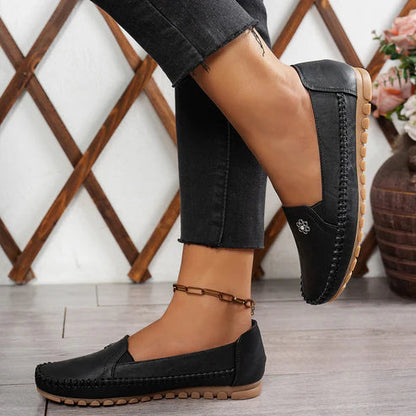 Stylish Orthopedic Leather Shoes - All-Day Comfort for Women