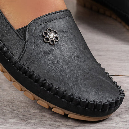 Stylish Orthopedic Leather Shoes - All-Day Comfort for Women