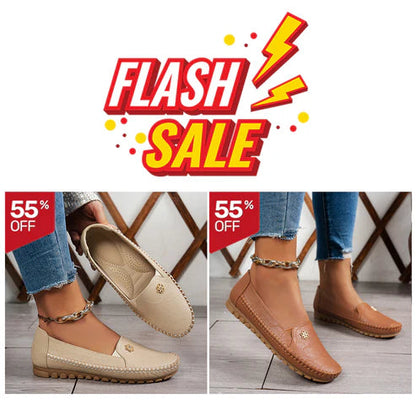 Stylish Orthopedic Leather Shoes - All-Day Comfort for Women