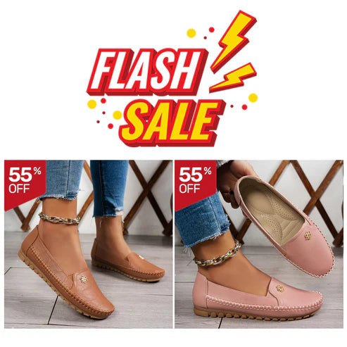 Stylish Orthopedic Leather Shoes - All-Day Comfort for Women