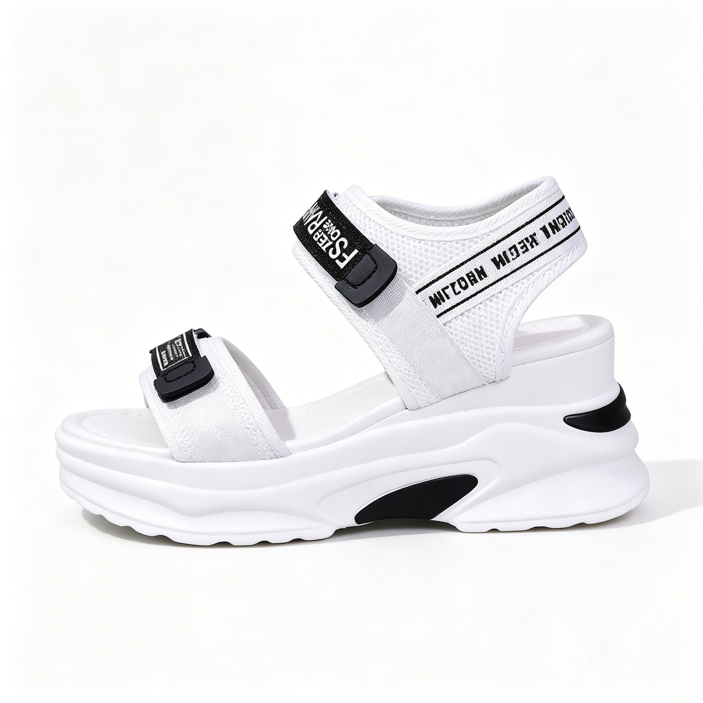 💝Summer Sale⭐❤2026 Summer Women's One Strap Hook & Loop Wedge Platform Sandals Fashion Versatile Beach Casual Shoes