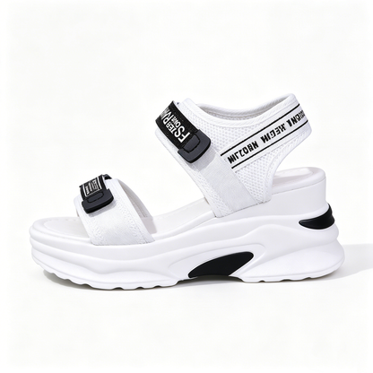 💝Summer Sale⭐❤2026 Summer Women's One Strap Hook & Loop Wedge Platform Sandals Fashion Versatile Beach Casual Shoes