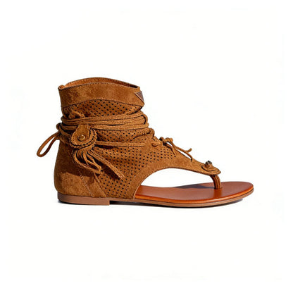 😍Last Day 50% OFF😍-Womens Back Strappy Retro Bohemian Tassel Sandals