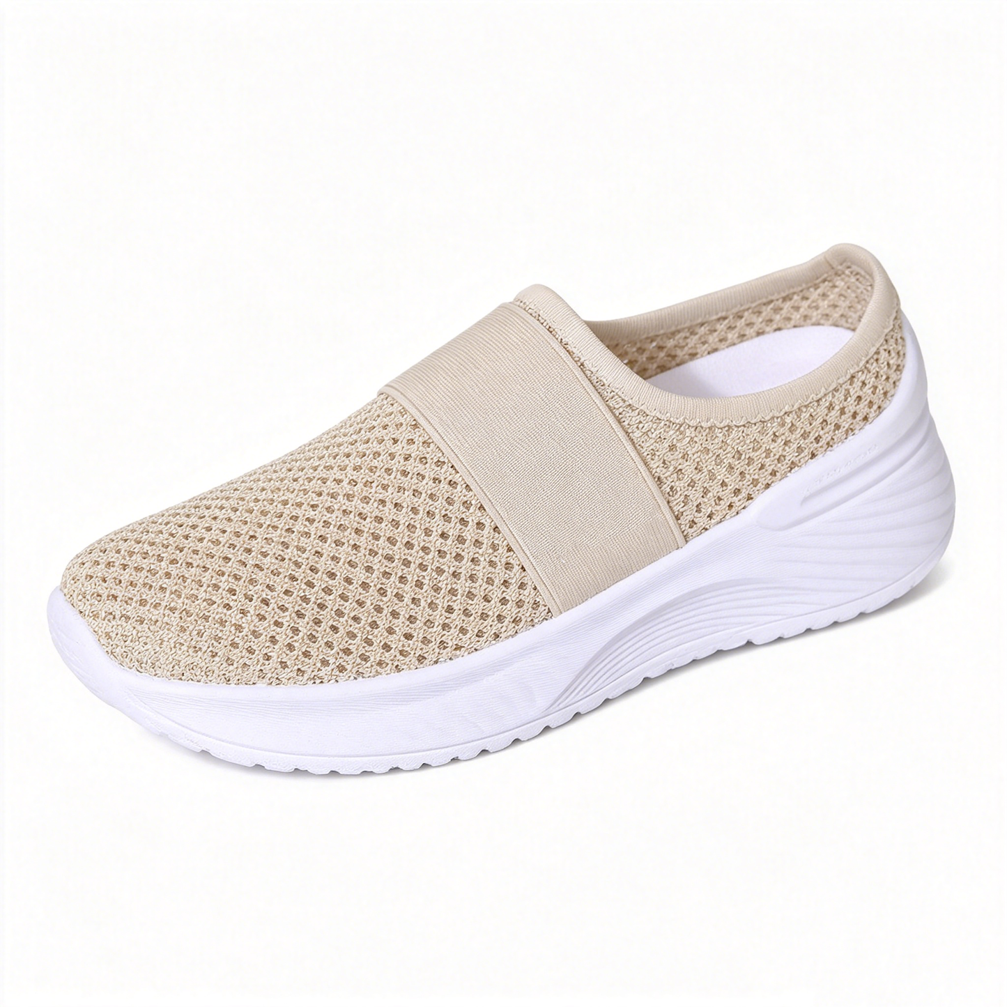 Summer Air Mesh Slip On Trainers | Comfort Open Back Casual Walking Footwear