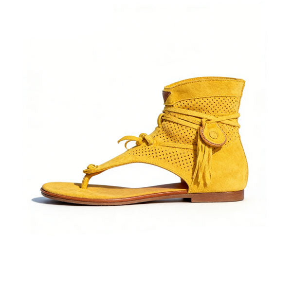 😍Last Day 50% OFF😍-Womens Back Strappy Retro Bohemian Tassel Sandals