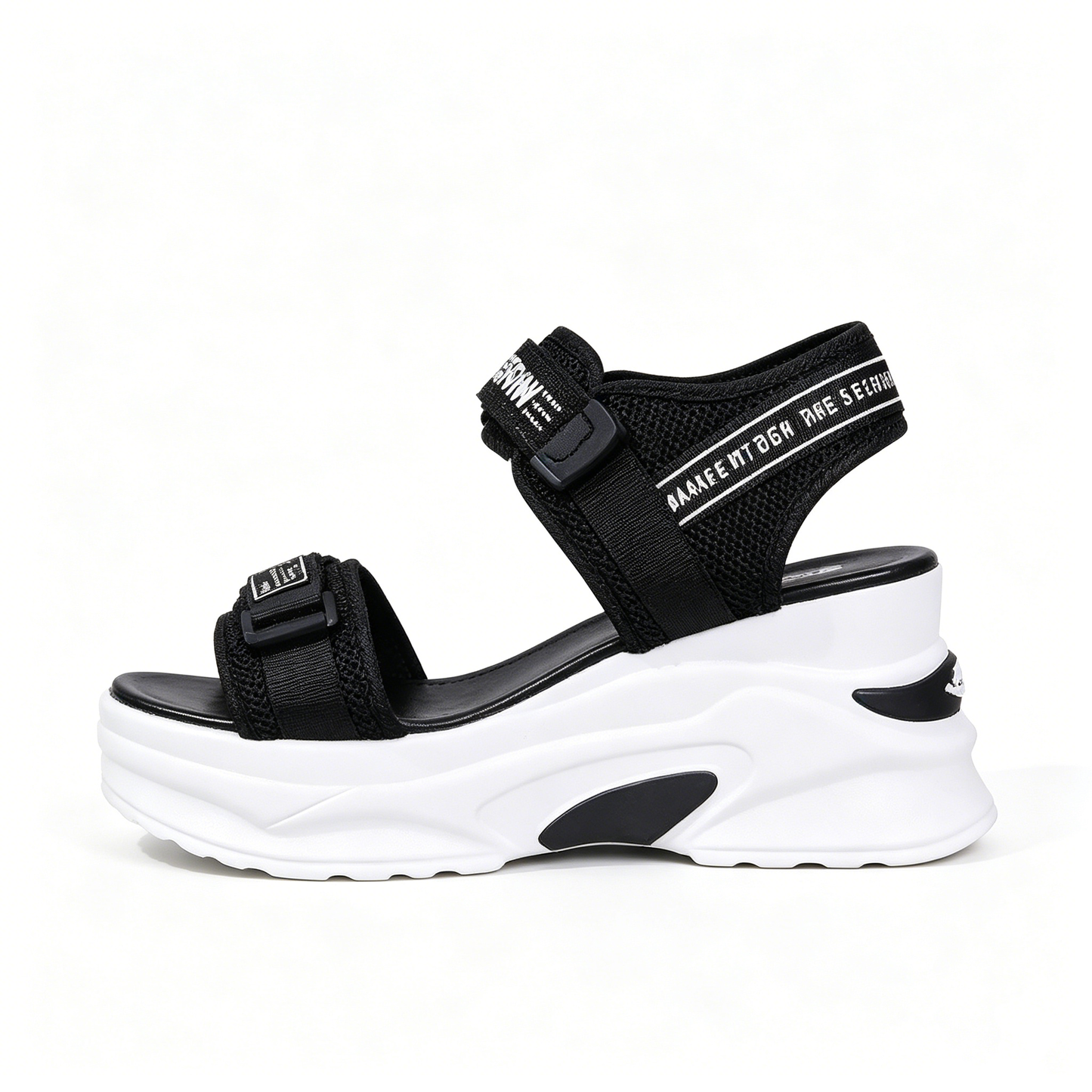 💝Summer Sale⭐❤2026 Summer Women's One Strap Hook & Loop Wedge Platform Sandals Fashion Versatile Beach Casual Shoes