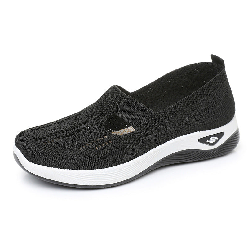 Orthopedic Shoes for Women,Women's Go Walking Slip on Foam Shoes Arch Support Woven Breathable Soft Sole Shoes