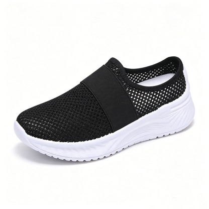 Summer Air Mesh Slip On Trainers | Comfort Open Back Casual Walking Footwear