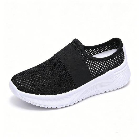 Summer Air Mesh Slip On Trainers | Comfort Open Back Casual Walking Footwear