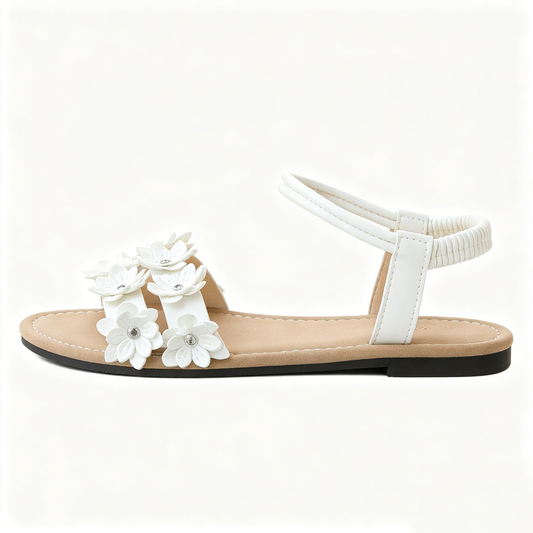 Summer Beach Sandals for Women  Comfortable Floral Ankle Strap Shoes