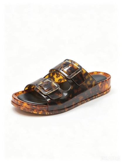 Summer Essential Jelly Slides | Trendy Transparent Buckle Sandals for Women
