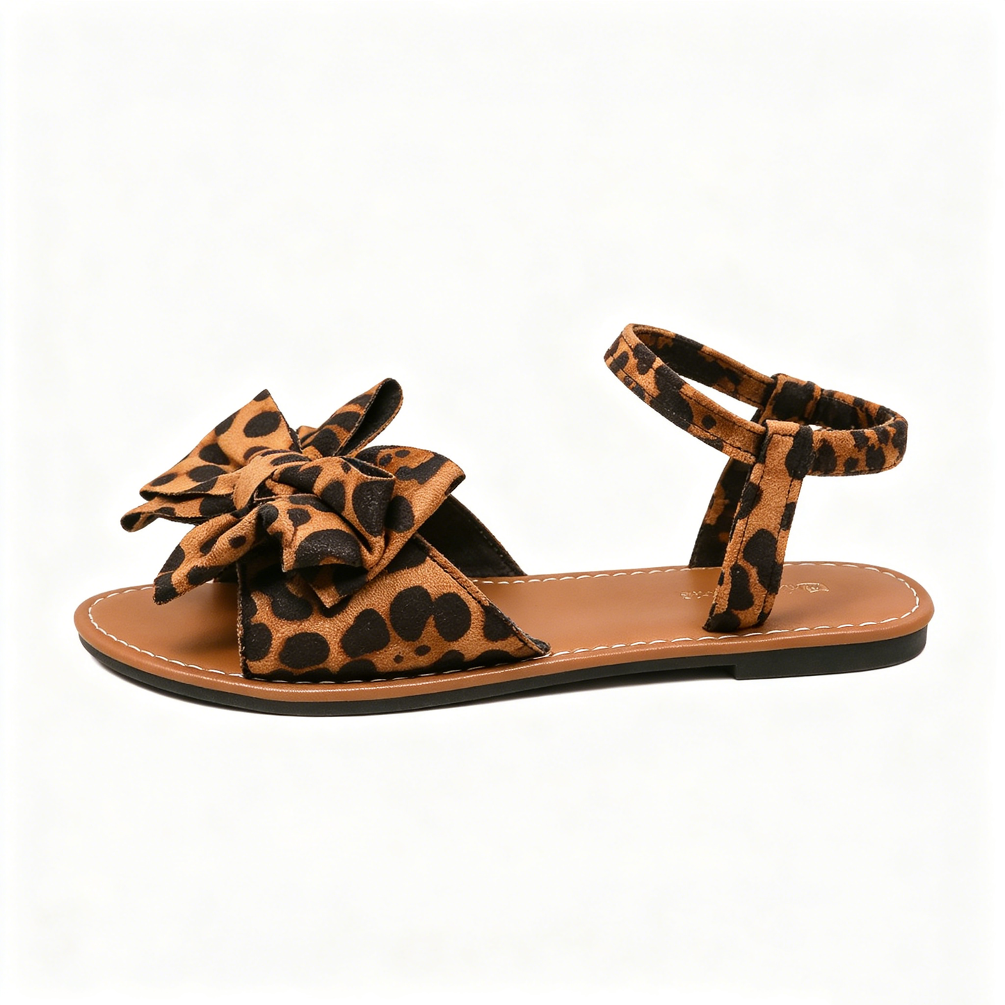 Cute Fabric Bow Elastic Back Strap Sandals for Beach & Casual Summer Outfit
